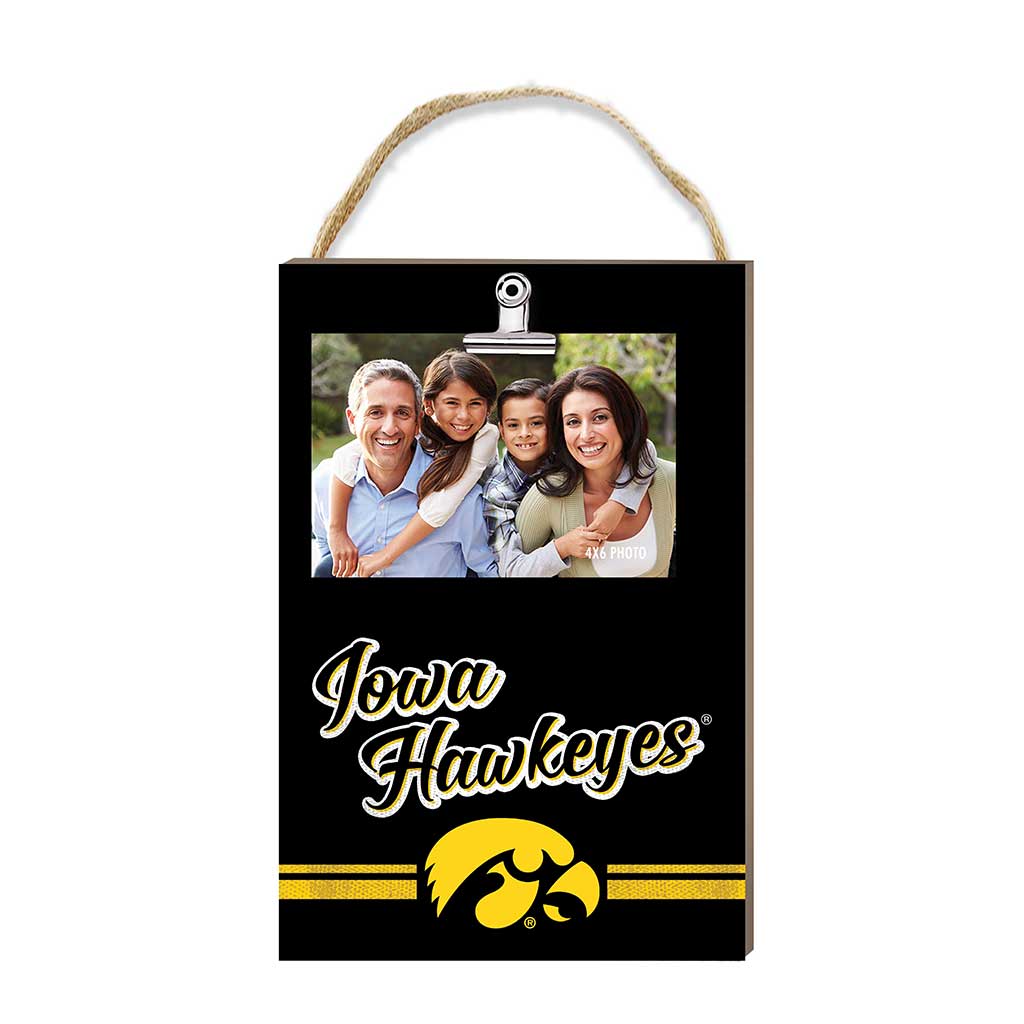 Hanging Clip-It Photo Colored Logo Iowa Hawkeyes