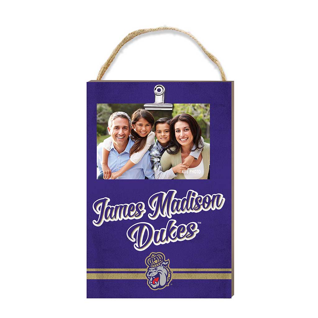 Hanging Clip-It Photo Colored Logo James Madison Dukes