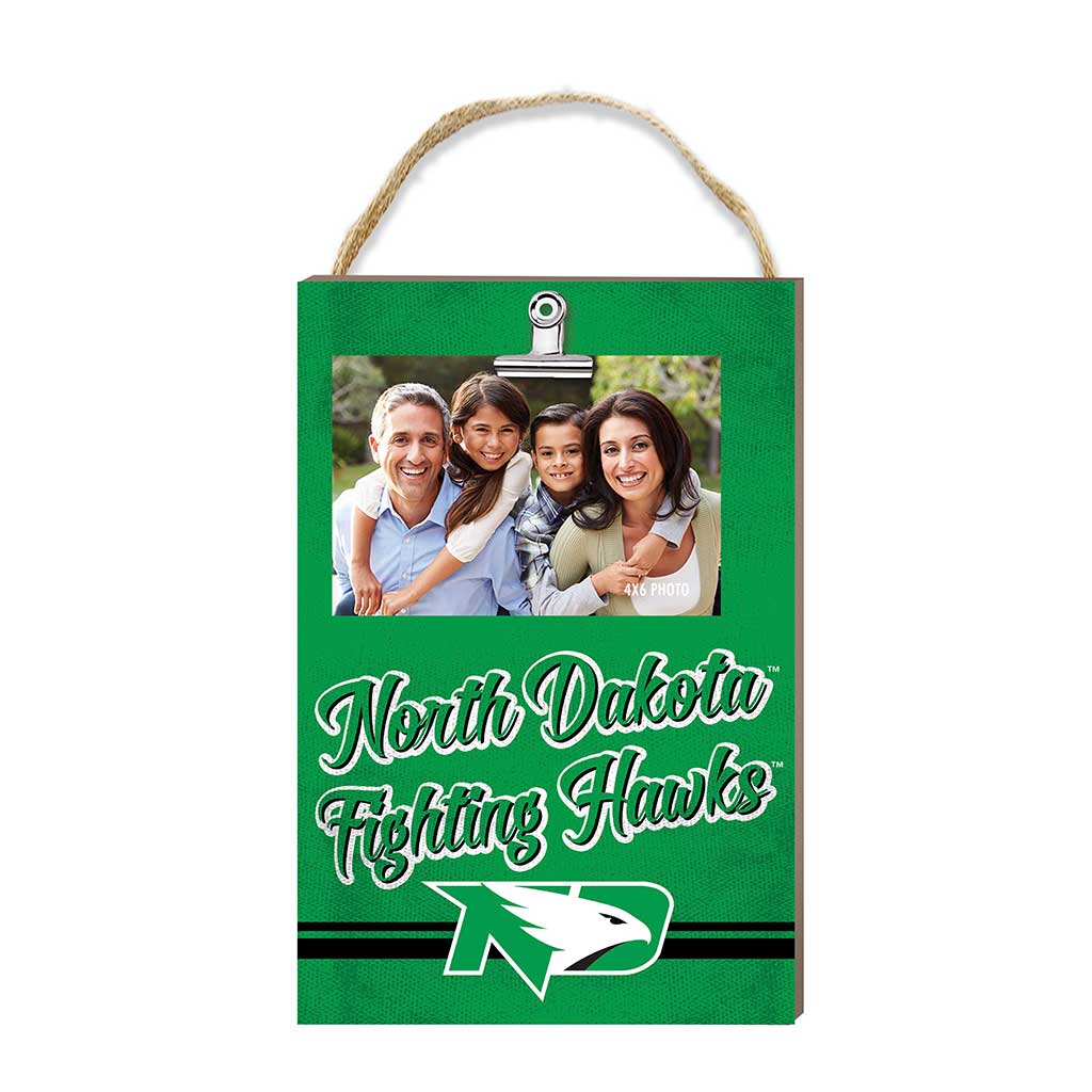 Hanging Clip-It Photo Colored Logo North Dakota Fighting Hawks