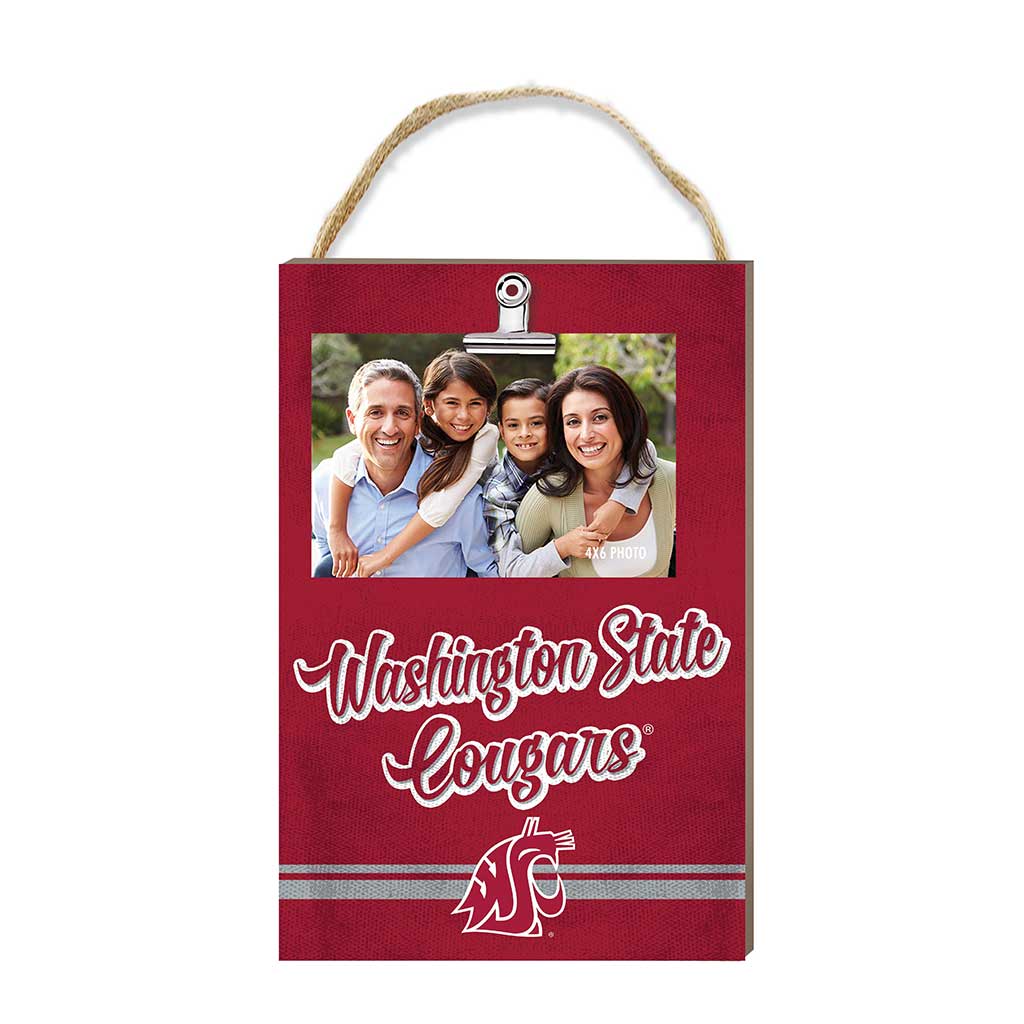 Hanging Clip-It Photo Colored Logo Washington State Cougars