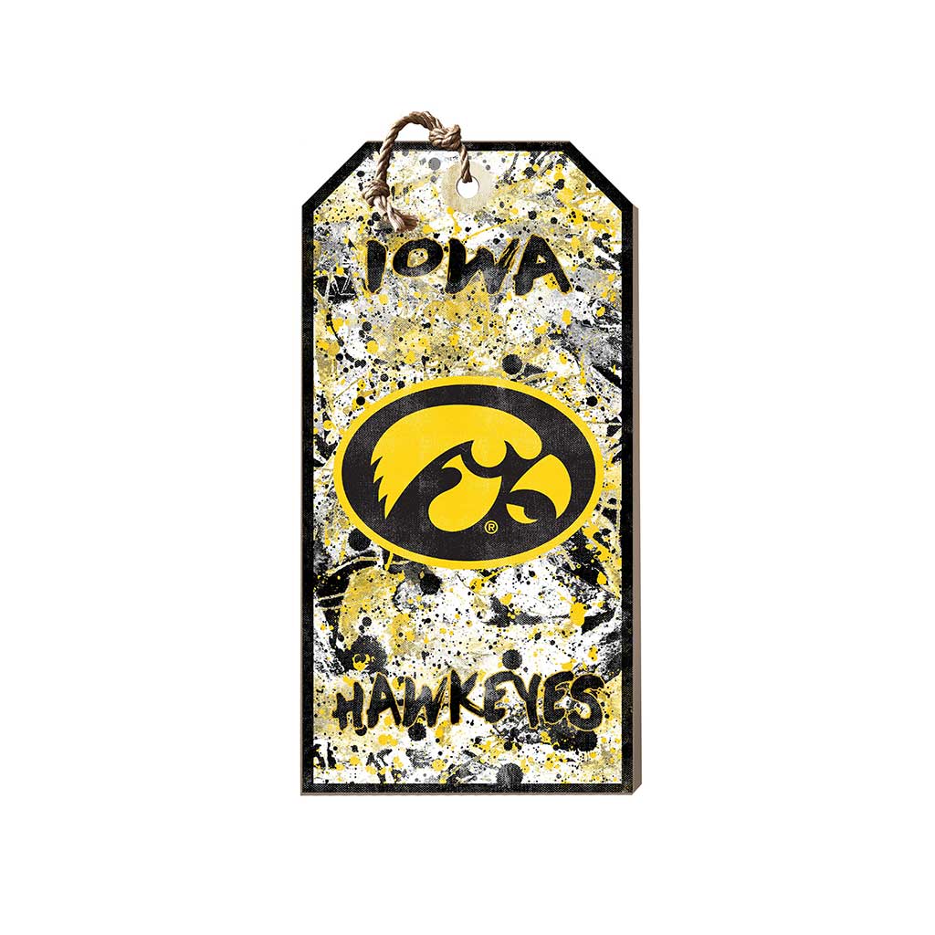 Small Hanging Tag Graffiti Team Spirit Iowa Hawkeyes
