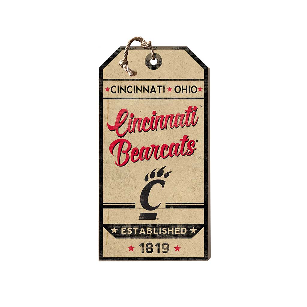Small Hanging Tag Vintage Team Spirit Cincinnati Bearcats