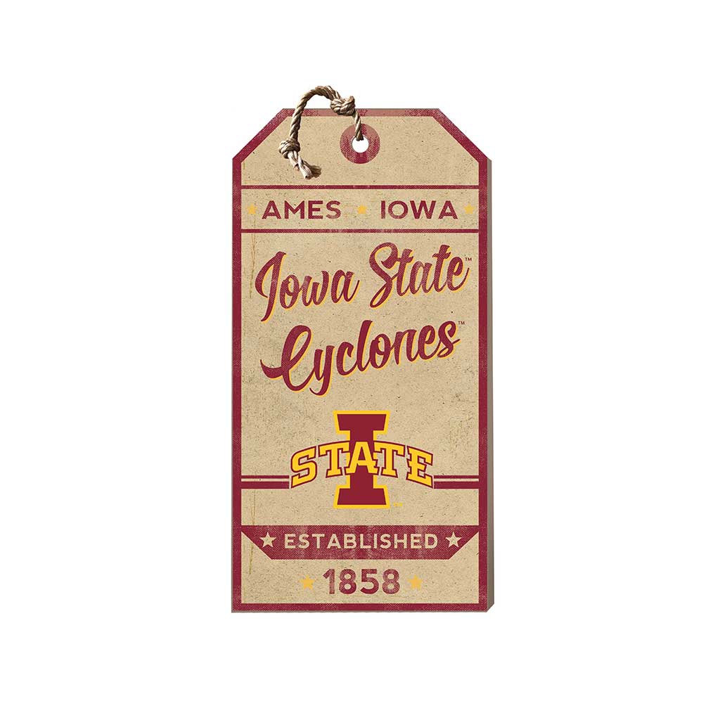 Small Hanging Tag Vintage Team Spirit Iowa State Cyclones