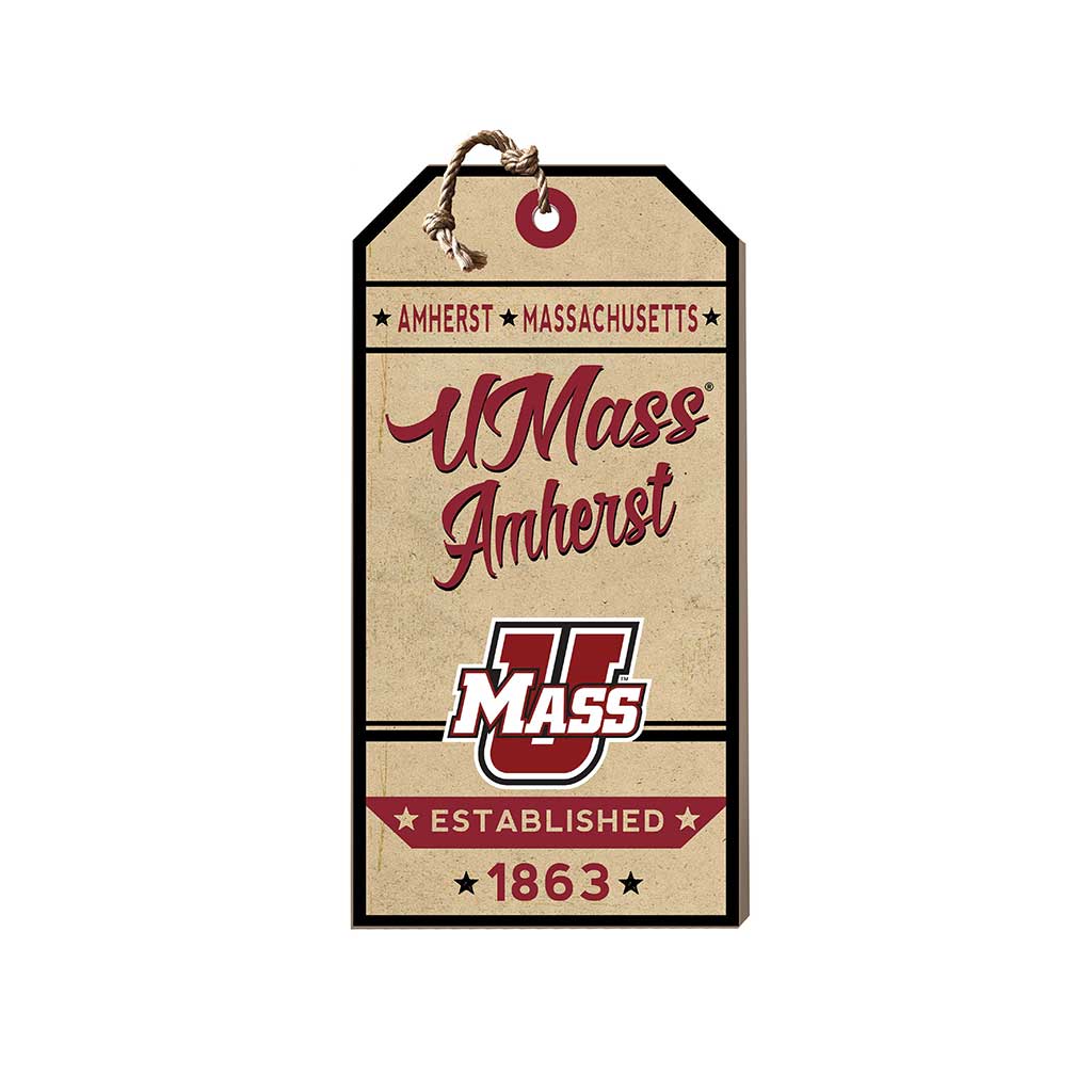 Small Hanging Tag Vintage Team Spirit Massachusetts (UMASS-Amherst) Minutemen