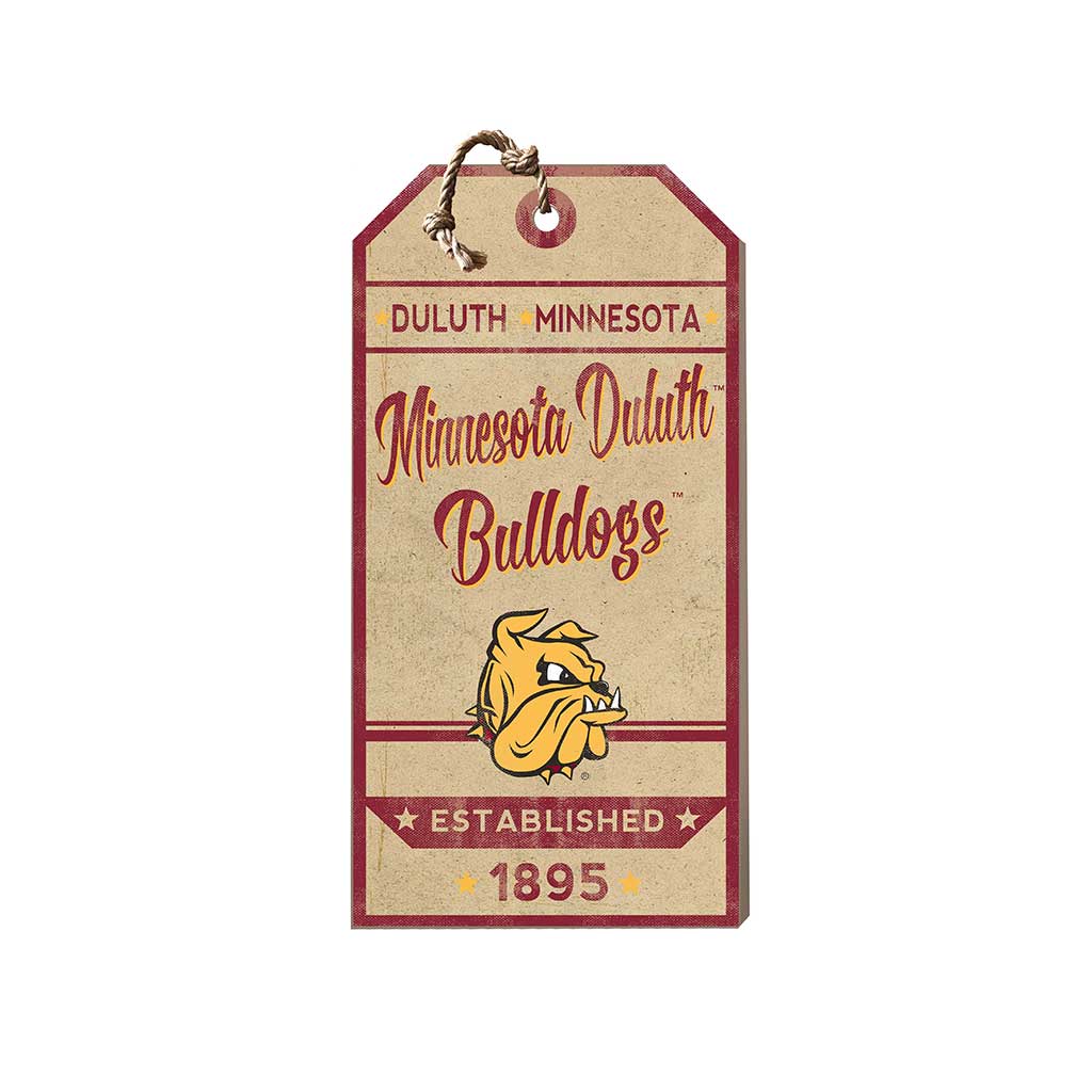 Small Hanging Tag Vintage Team Spirit Minnesota (Duluth) Bulldogs