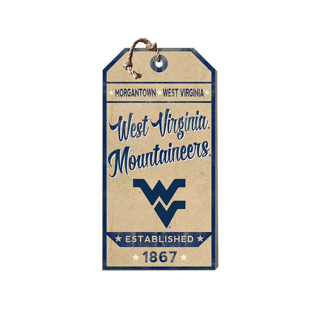 Small Hanging Tag Vintage Team Spirit West Virginia Mountaineers