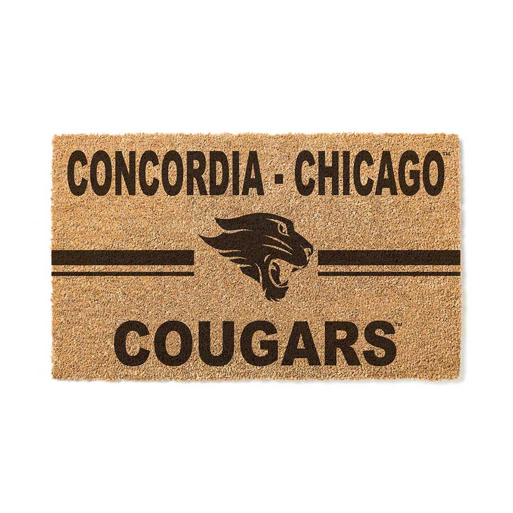 Team Coir Doormat Team Logo Concordia University - Chicago Cougars