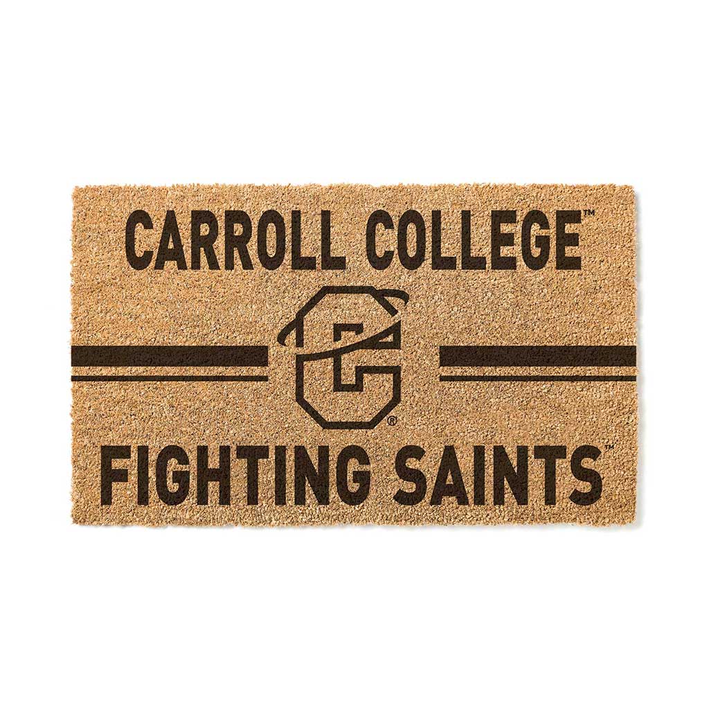 Team Coir Doormat Team Logo Carroll College Fighting Saints