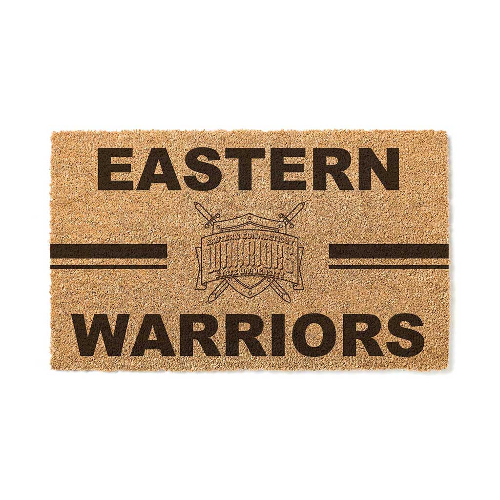 Team Coir Doormat Team Logo Eastern Connecticut State University Warriors