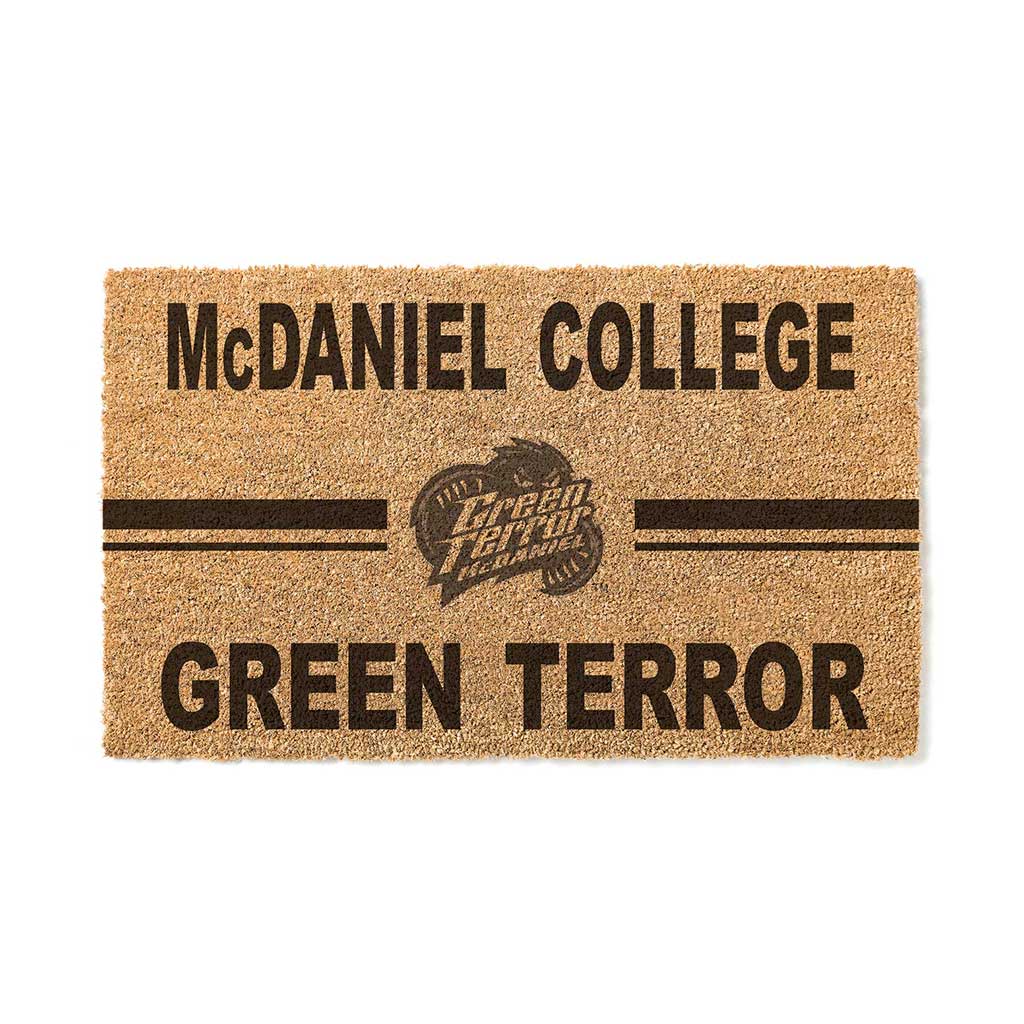 Team Coir Doormat Team Logo McDaniel College Green Terror