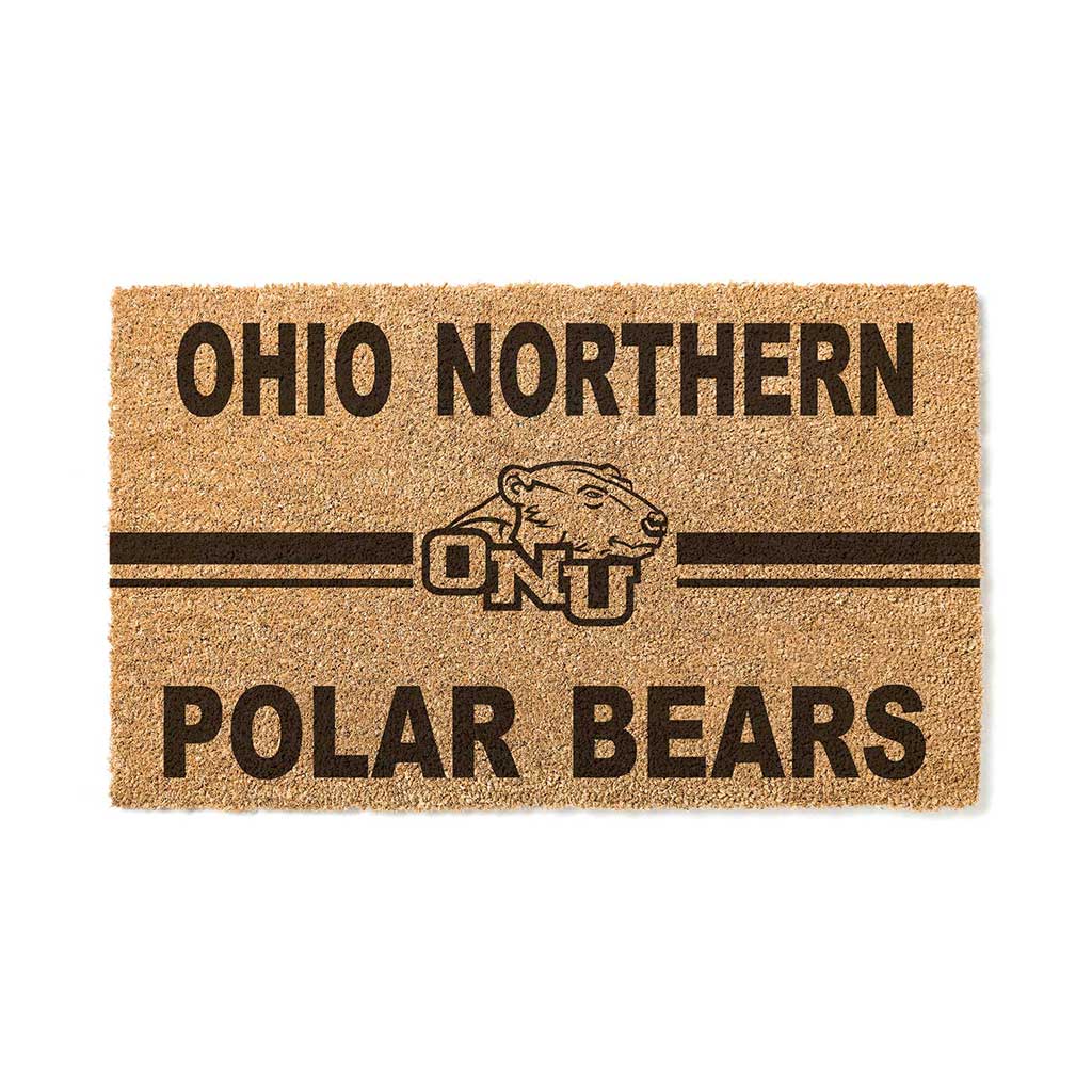 Team Coir Doormat Team Logo Ohio Northern University Polar Bears