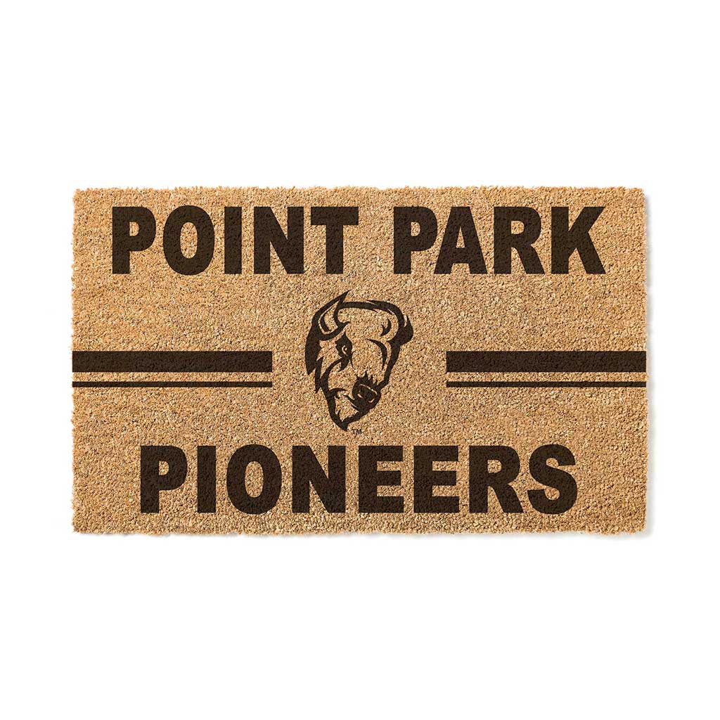 Team Coir Doormat Team Logo Point Park University Pioneers