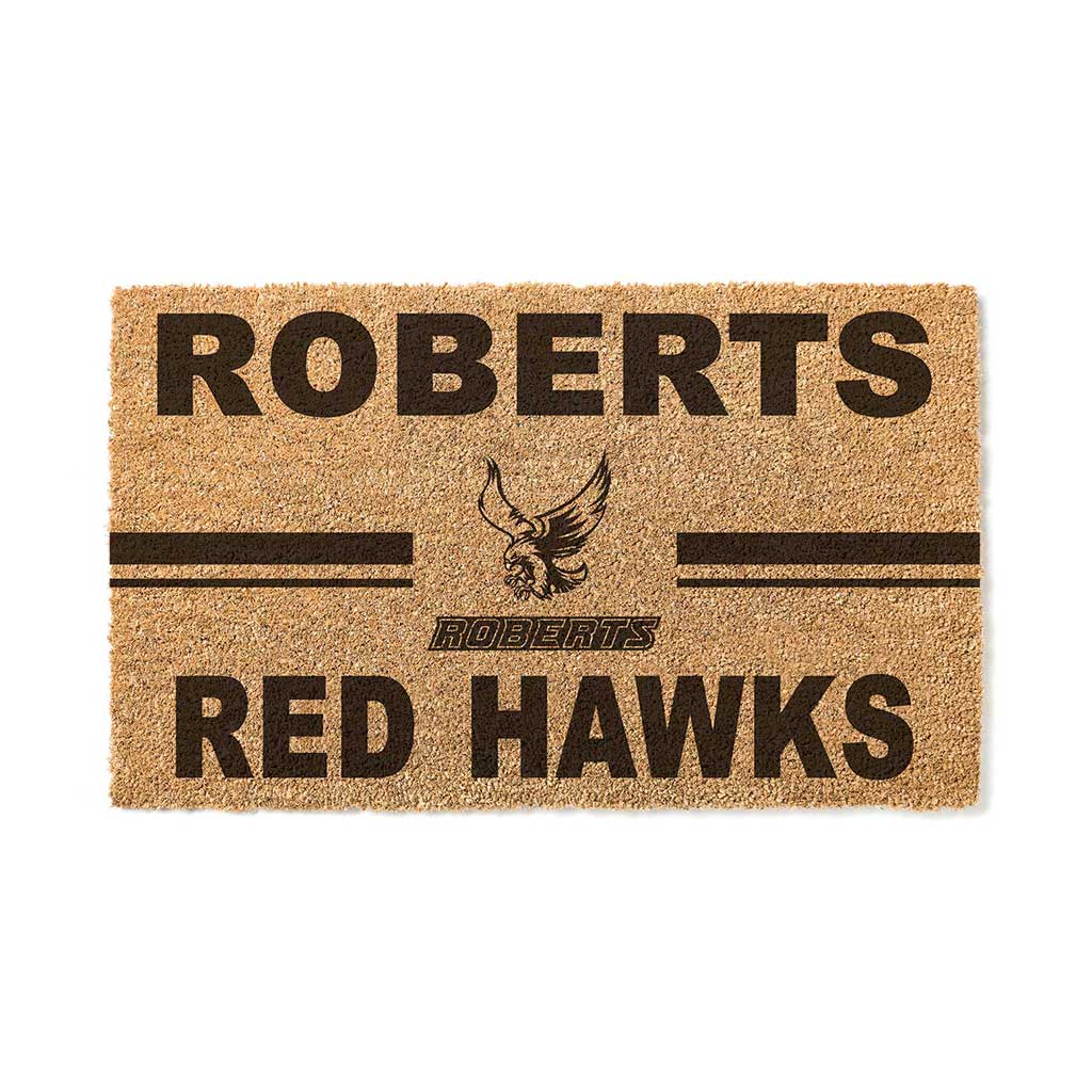 Team Coir Doormat Team Logo Roberts Wesleyan Redhawks