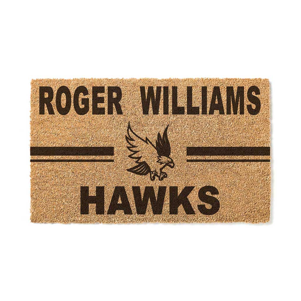 Team Coir Doormat Team Logo Roger Williams University Hawks