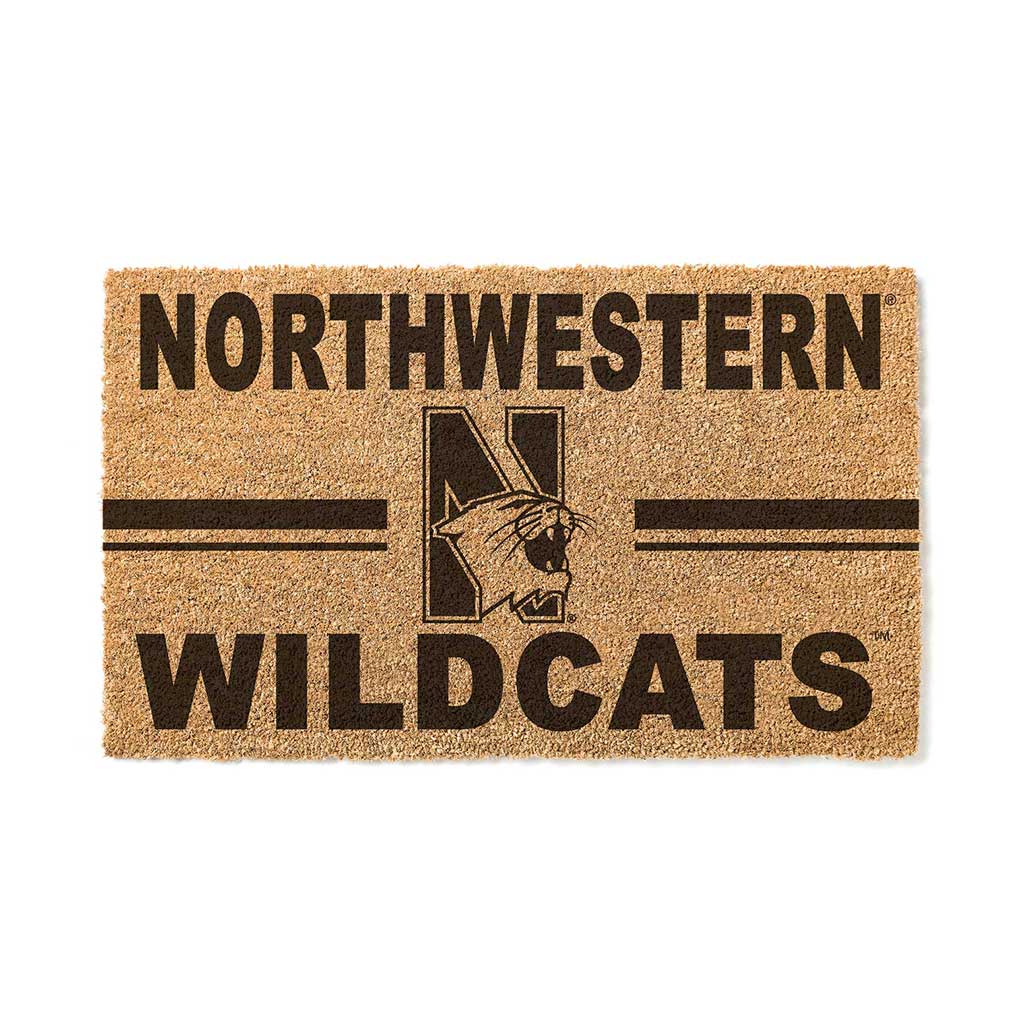 Team Coir Doormat Team Logo Northwestern University - Chicago Wildcats