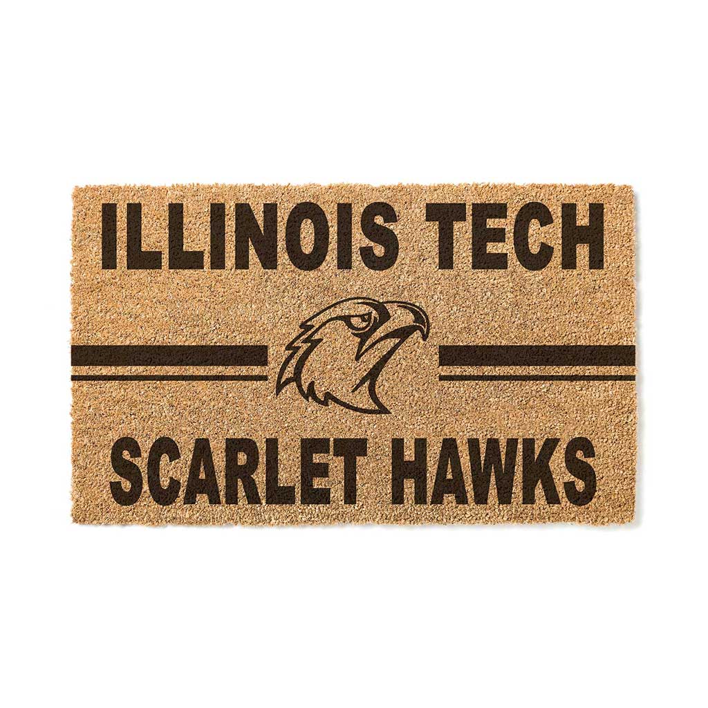 Team Coir Doormat Team Logo Illinois Institute of Technology Scarlet Hawks