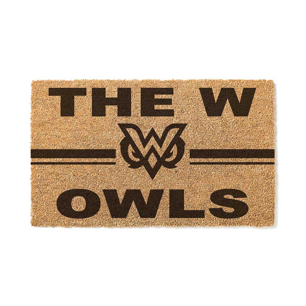 Team Coir Doormat Team Logo Mississippi University for Women Owls