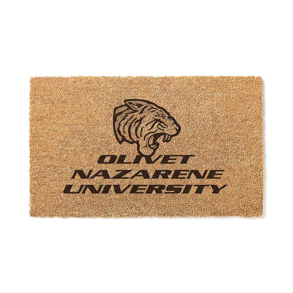 Team Coir Doormat Team Logo Olivet Nazarene University Tigers