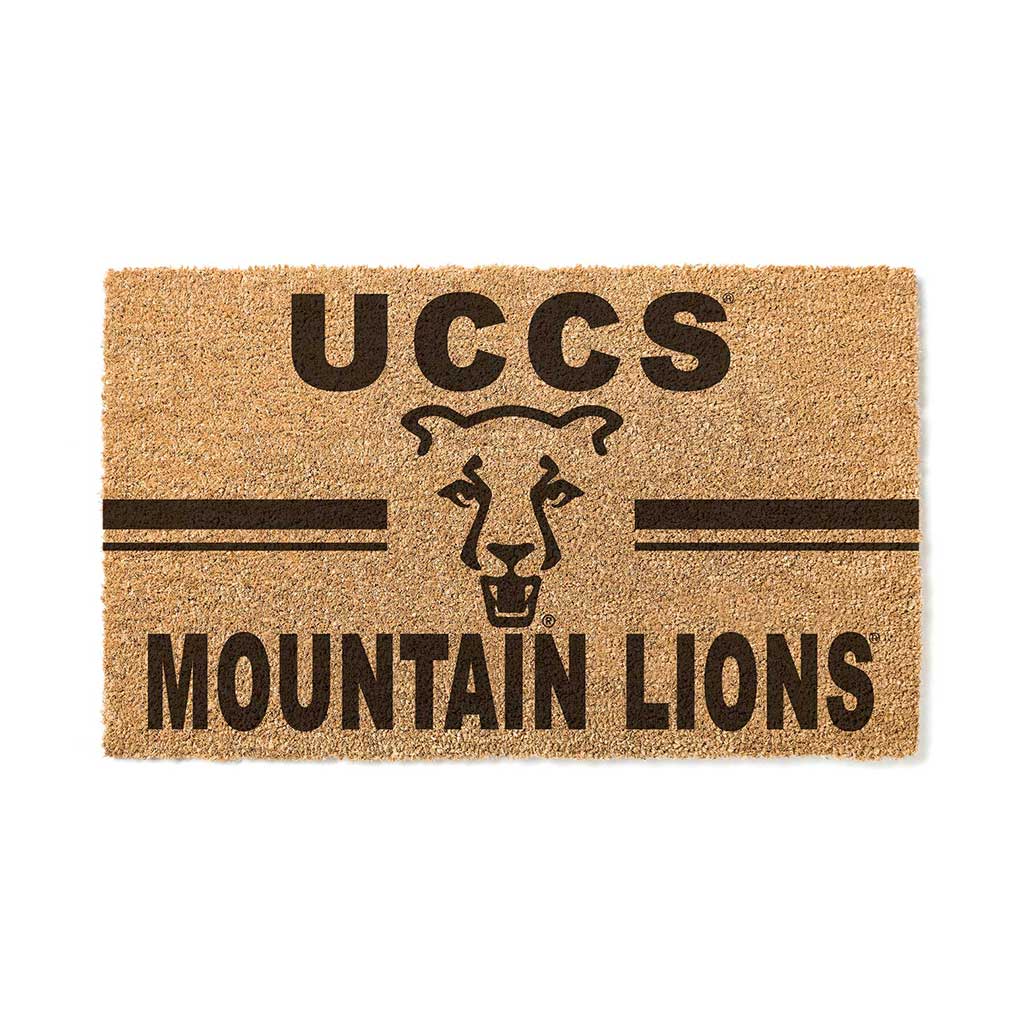 Team Coir Doormat Team Logo University of Colorado - Colorado Springs Mountain Lions