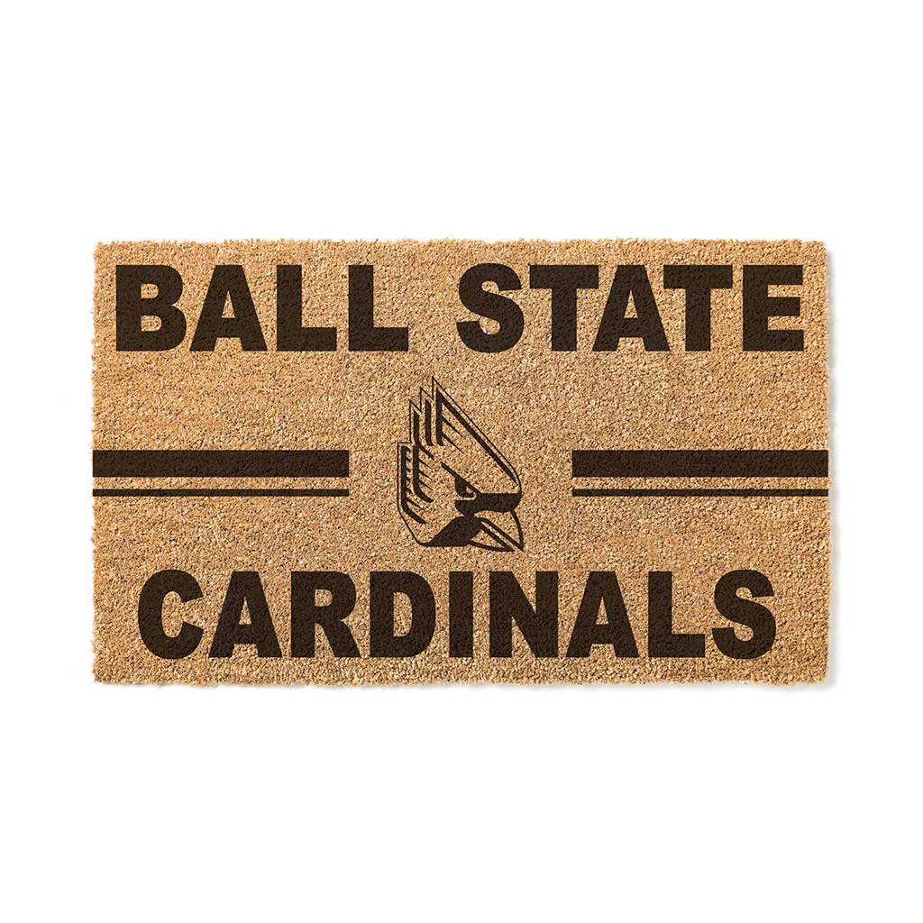 Team Coir Doormat Team Logo Ball State Cardinals