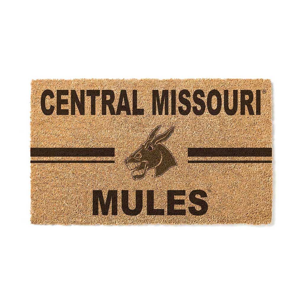 Team Coir Doormat Team Logo Central Missouri Mules