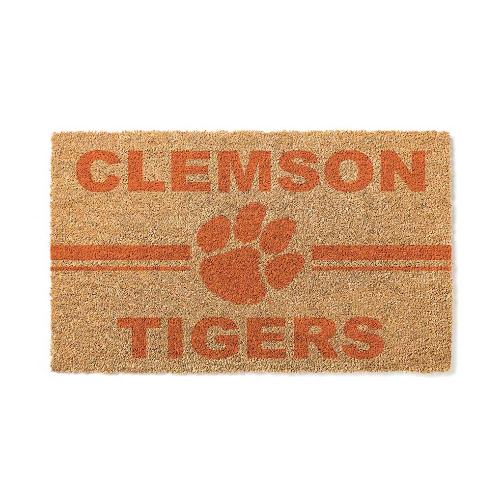 Team Coir Doormat Team Logo Clemson Tigers