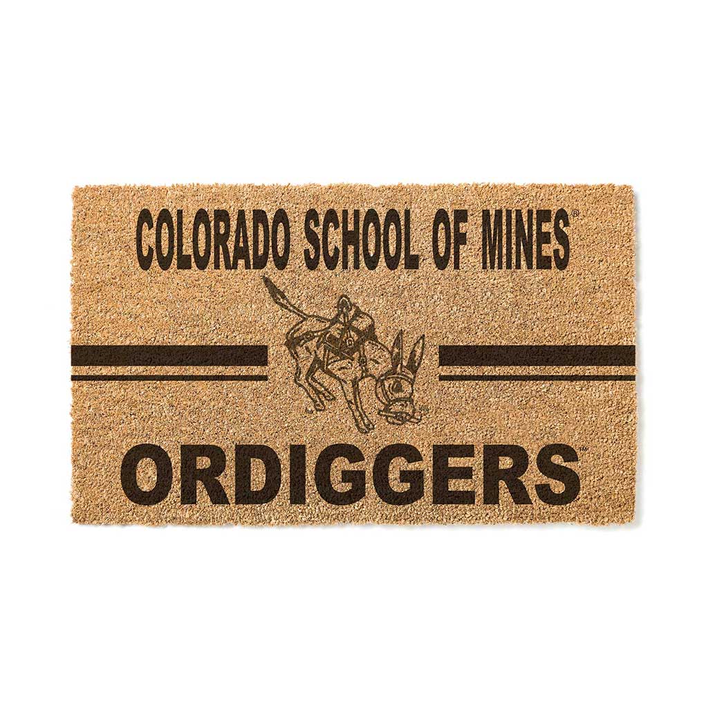 Team Coir Doormat Team Logo Colorado School of Mines Orediggers