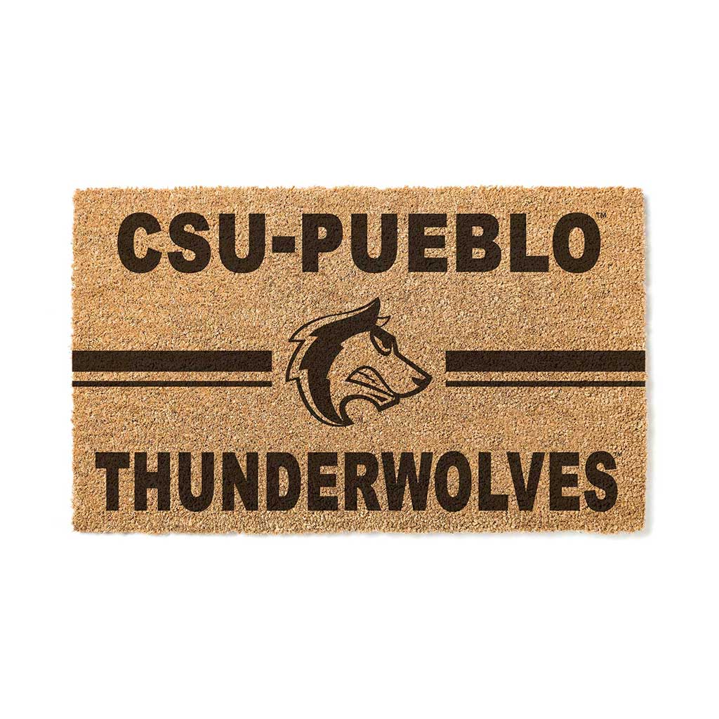 Team Coir Doormat Team Logo Colorado State-Pueblo Thunder Wolves