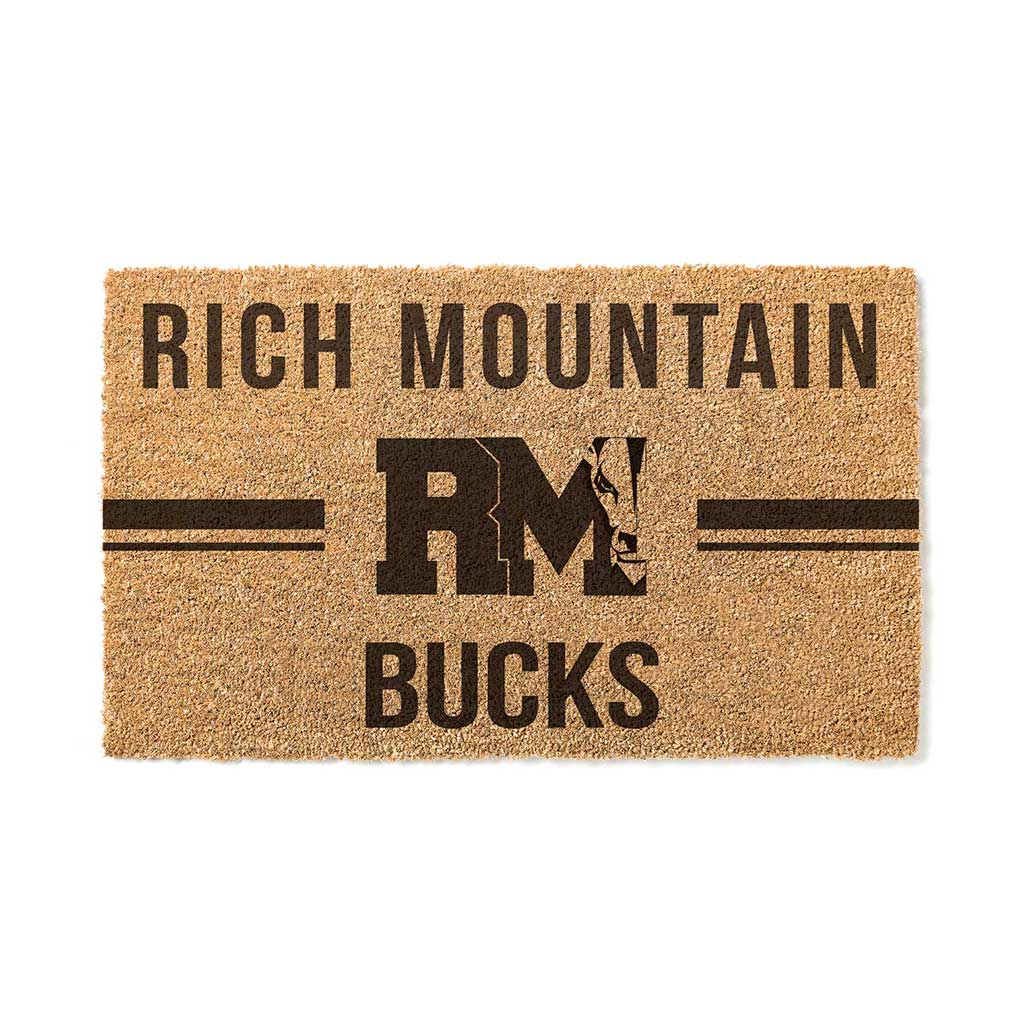 Team Coir Doormat Team Logo University of Arkansas Rich Mountain Bucks