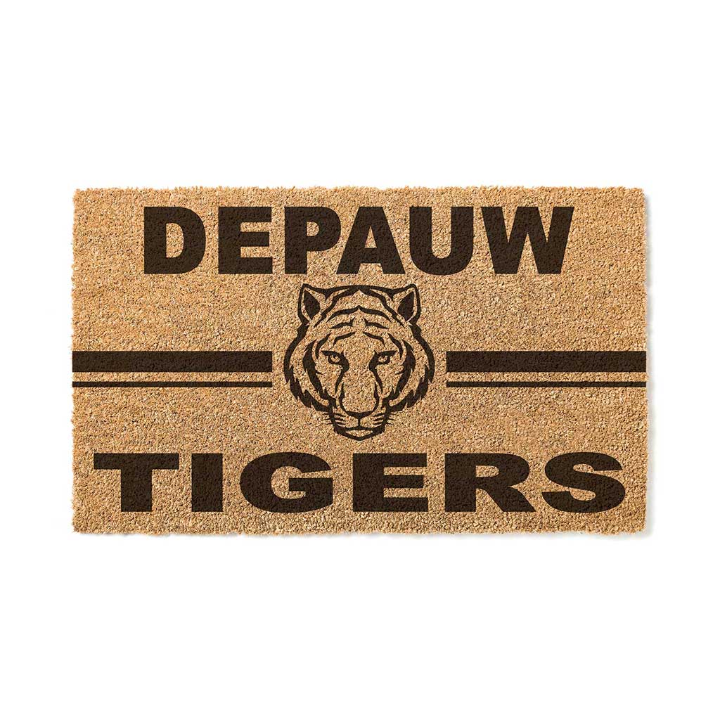 Team Coir Doormat Team Logo Depauw Tigers