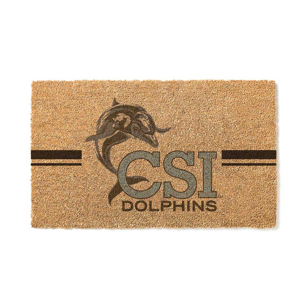 Team Coir Doormat Team Logo College of Staten Island Dolphins