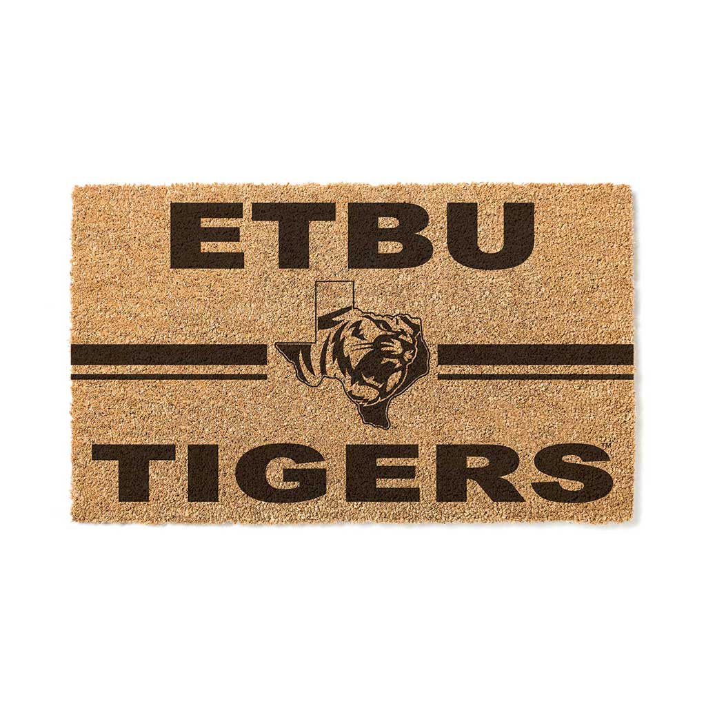 Team Coir Doormat Team Logo East Texas Baptist Tigers