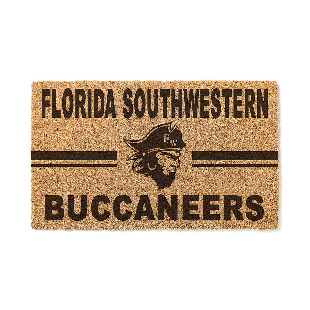 Team Coir Doormat Team Logo Florida Southwestern State Buccaneers