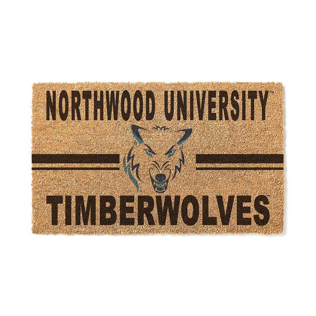 Team Coir Doormat Team Logo Northwood University Wolves