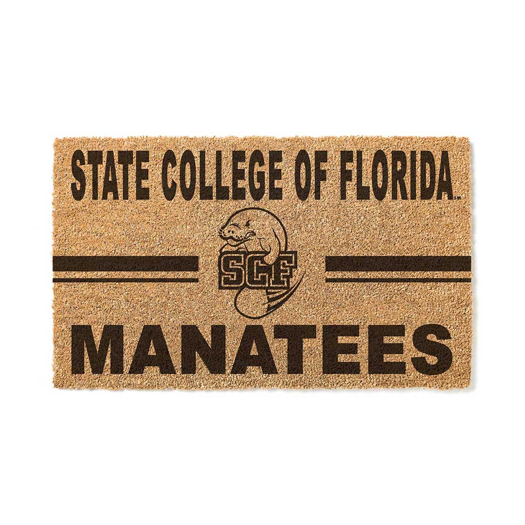 Team Coir Doormat Team Logo State College of Florida Manatees