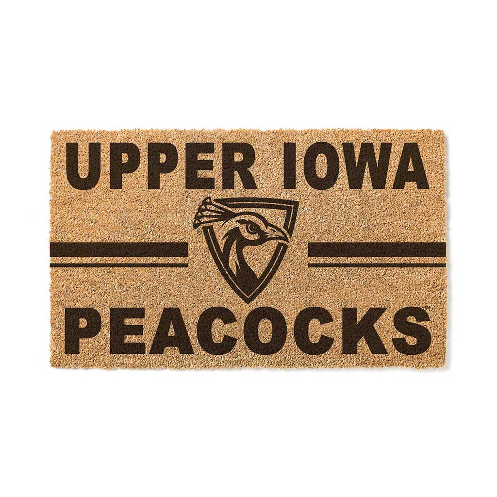 Team Coir Doormat Team Logo Upper Iowa University Peacocks