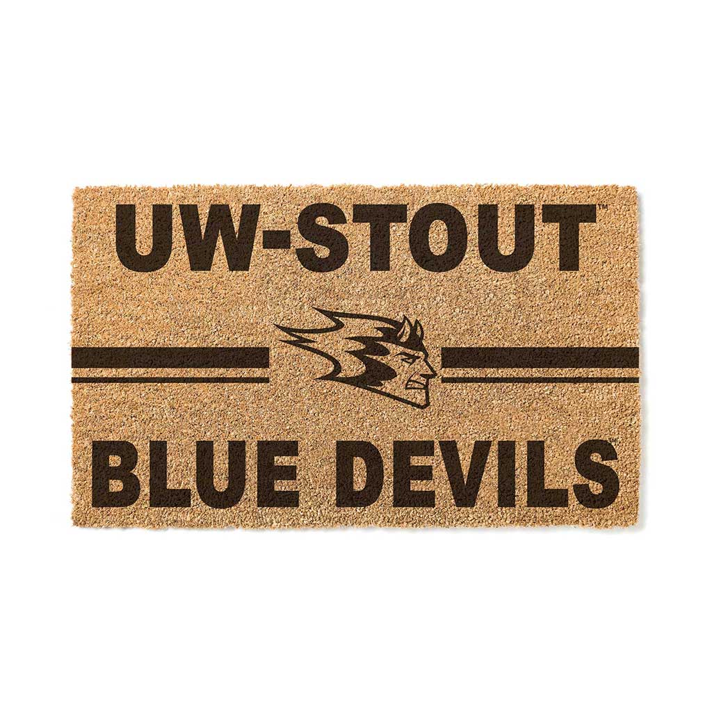 Team Coir Doormat Team Logo University of Wisconsin Stout Blue Devils