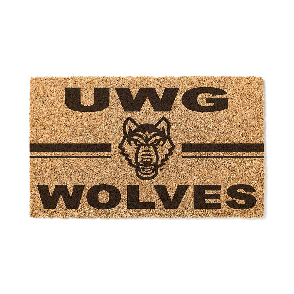 Team Coir Doormat Team Logo University of West Georgia Wolves