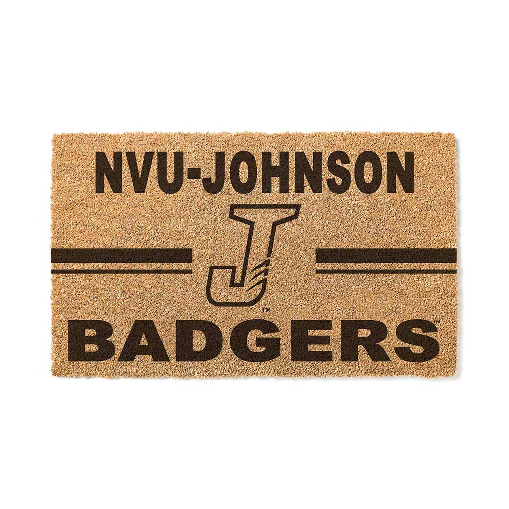 Team Coir Doormat Team Logo Northern Vermont - Johnson Badgers