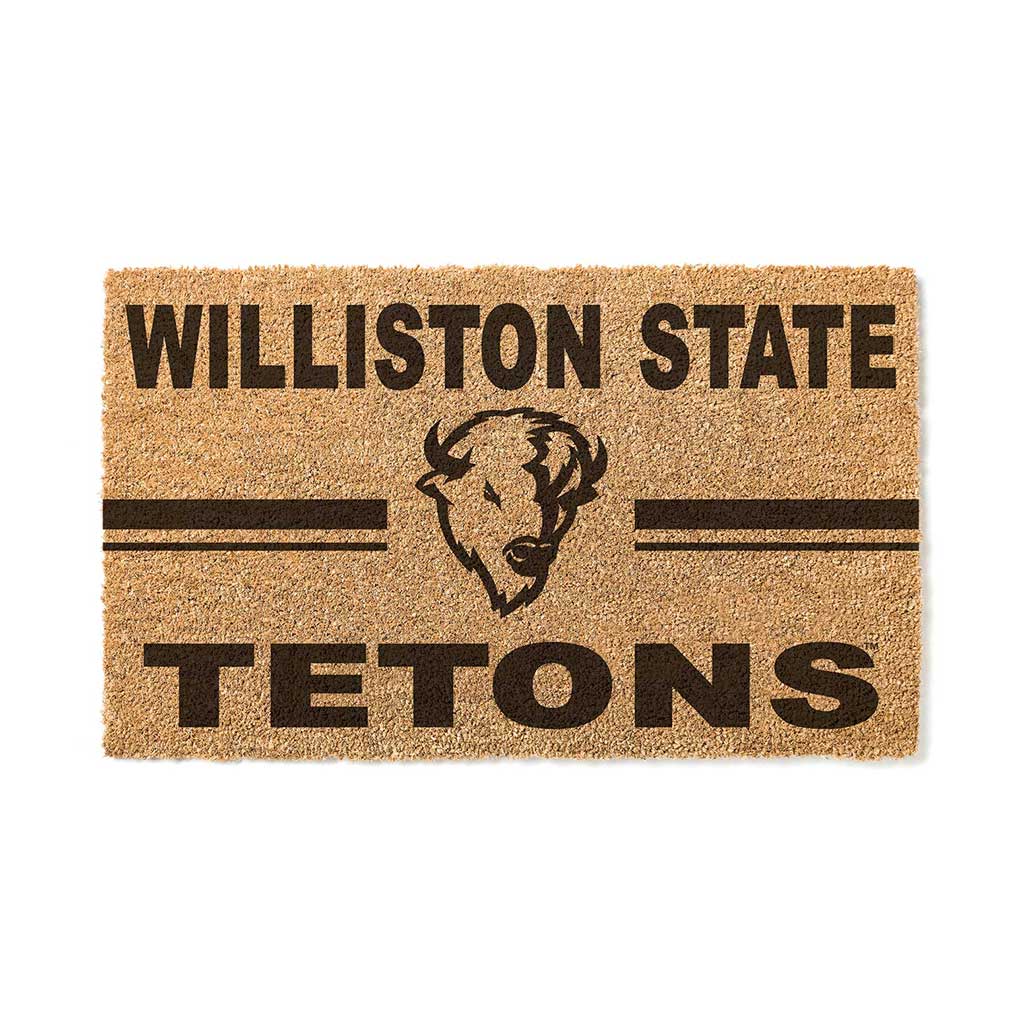 Team Coir Doormat Team Logo Williston State College Tetons