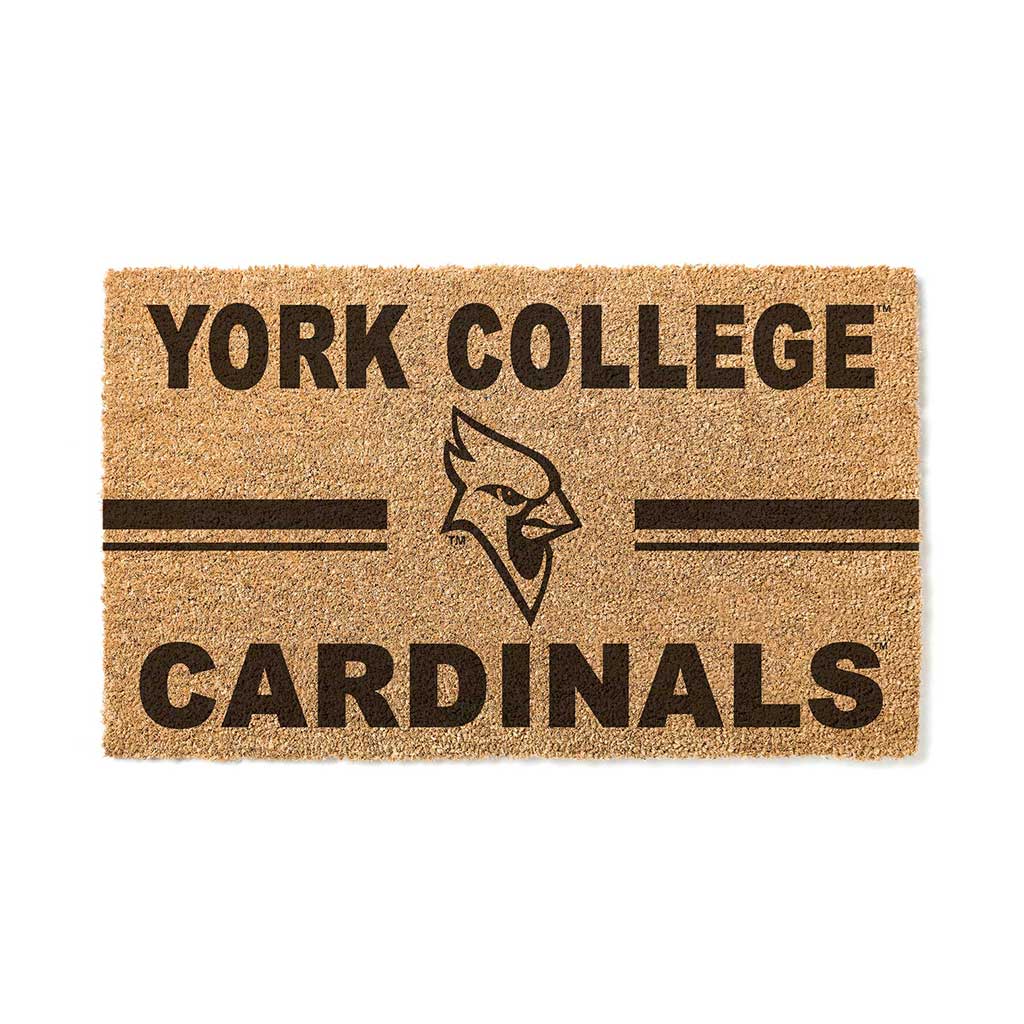 Team Coir Doormat Team Logo York College Cardinals