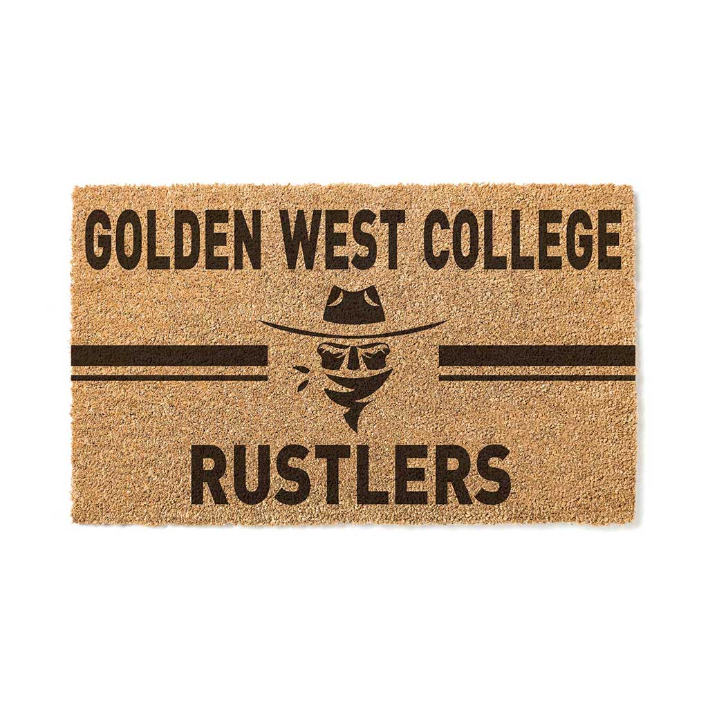 Team Coir Doormat Team Logo Golden West Coast College Rustlers