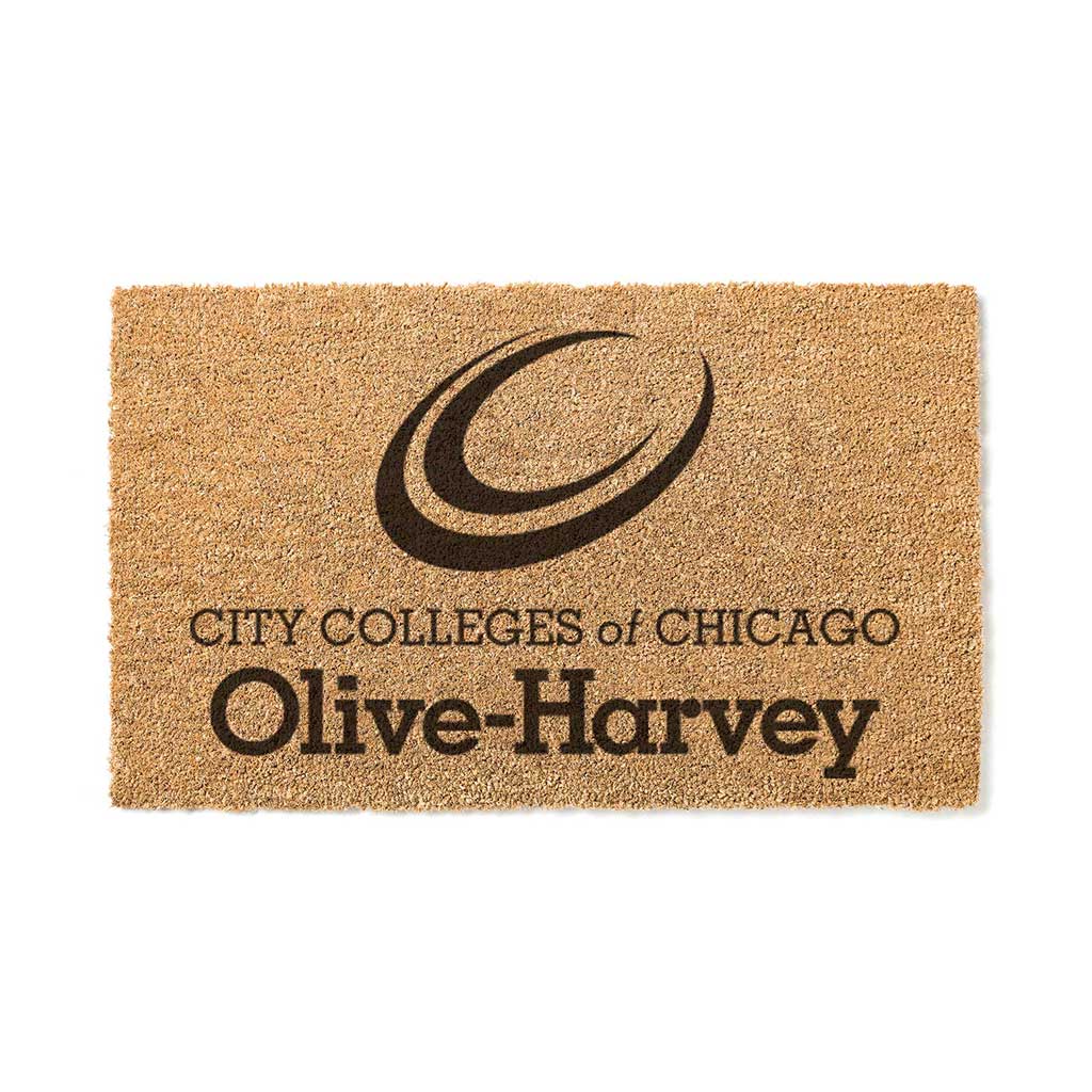 Team Coir Doormat Team Logo Olive-Harvey College Panthers