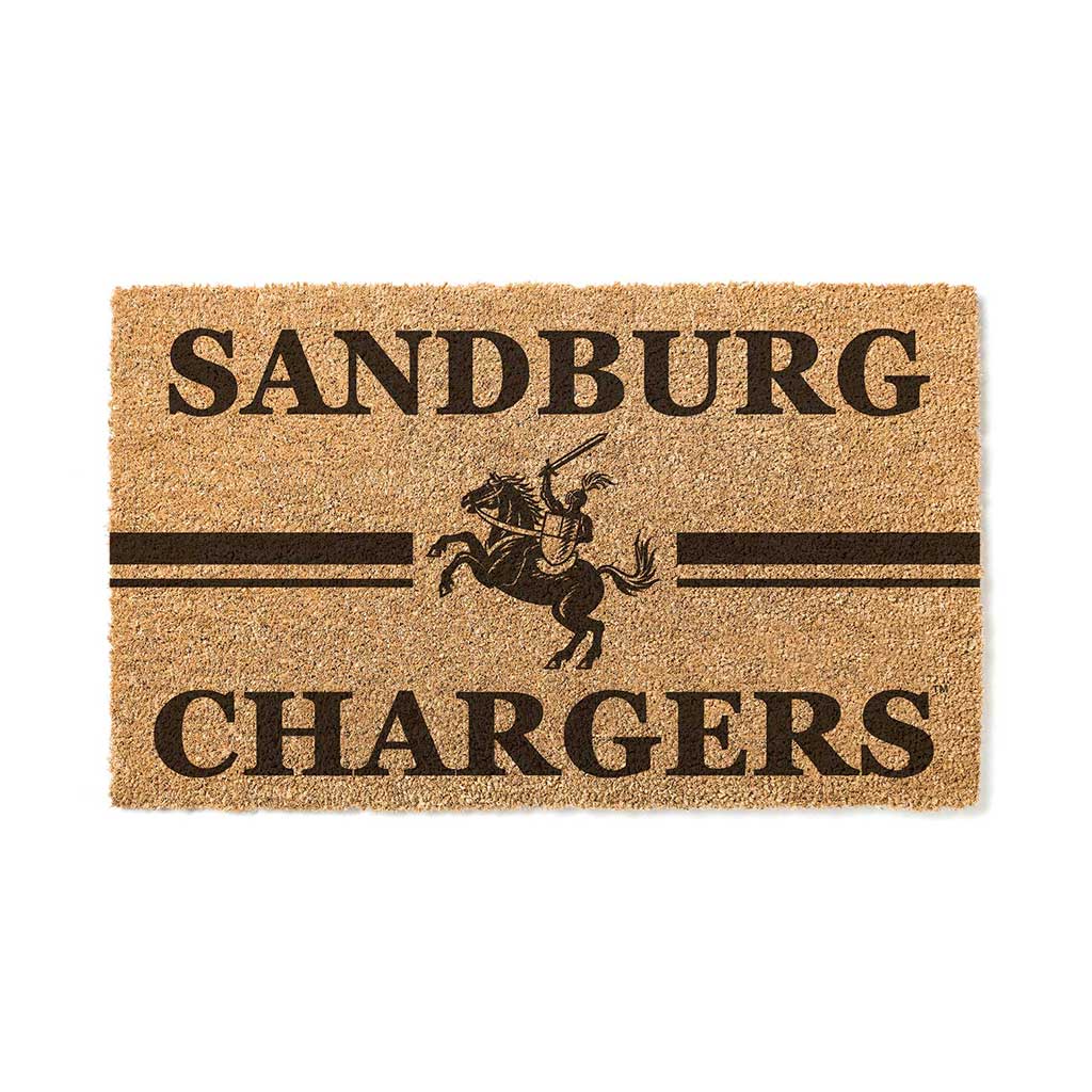 Team Coir Doormat Team Logo Carl Sandburg College Chargers