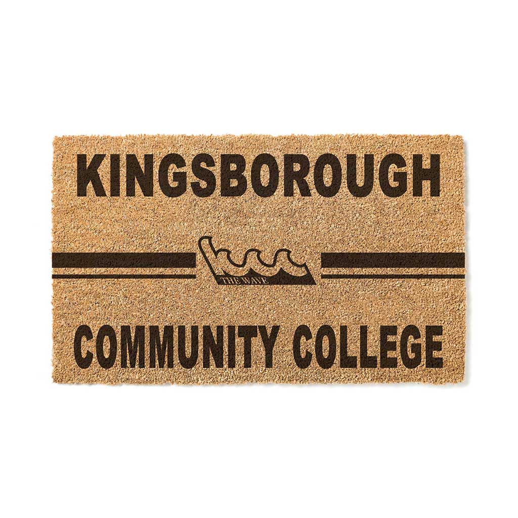 Team Coir Doormat Team Logo Kingsborough Community College The Wave