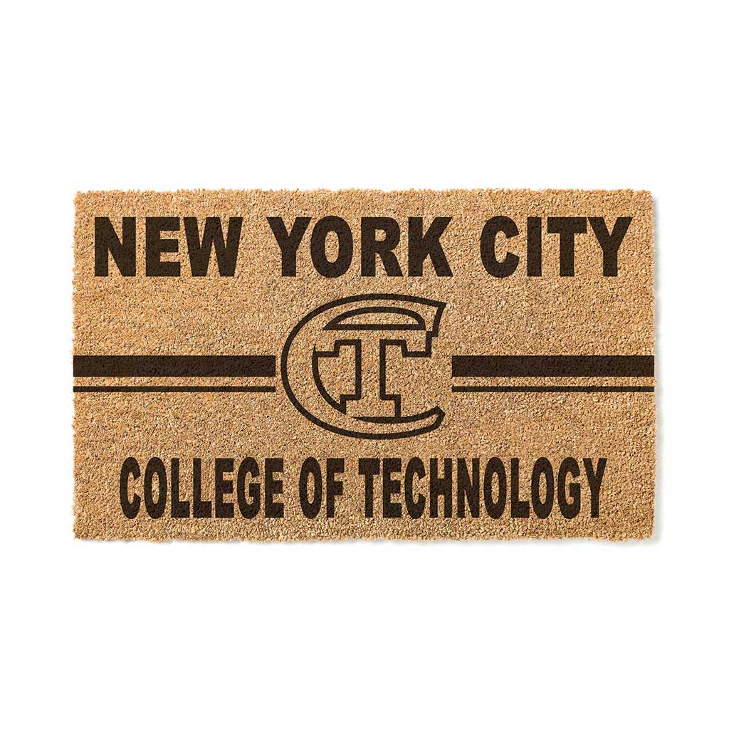 Team Coir Doormat Team Logo New York City College of Technology Yellow Jackets