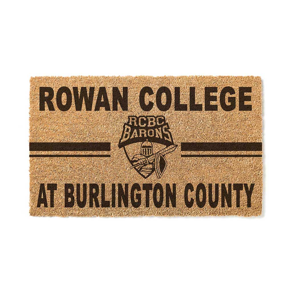 Team Coir Doormat Team Logo Rowan College at Burlington County Barons