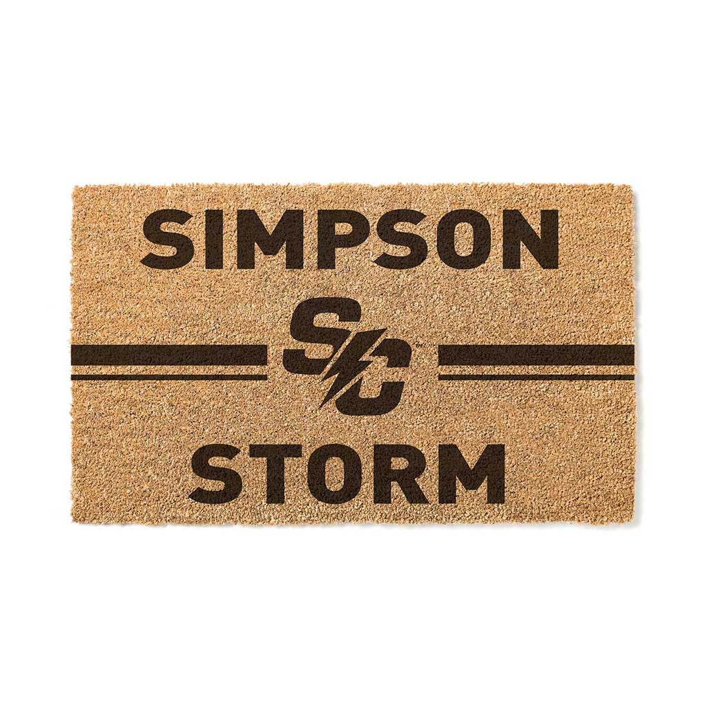 Team Coir Doormat Team Logo Simpson College The Storm Special