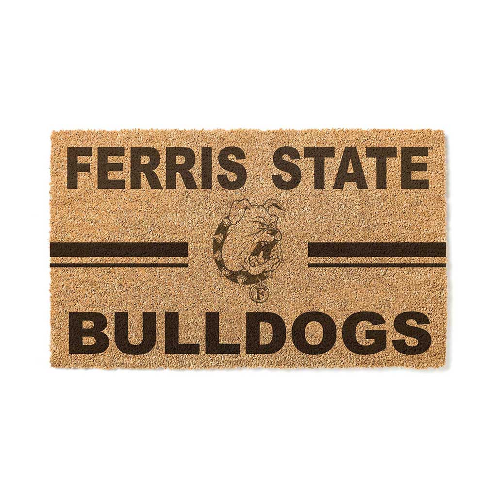 Team Coir Doormat Team Logo Ferris State Bulldogs