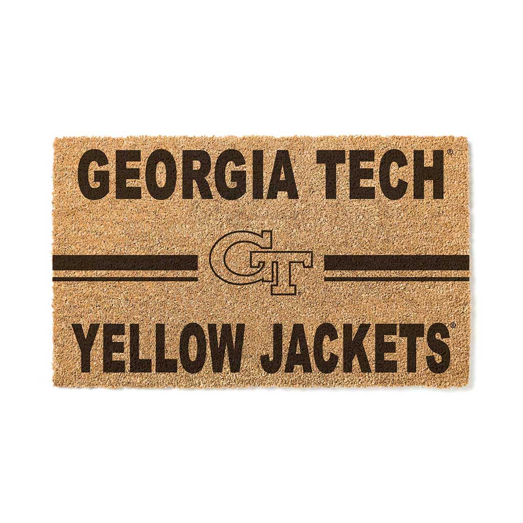 Team Coir Doormat Team Logo Georgia Tech Yellow Jackets